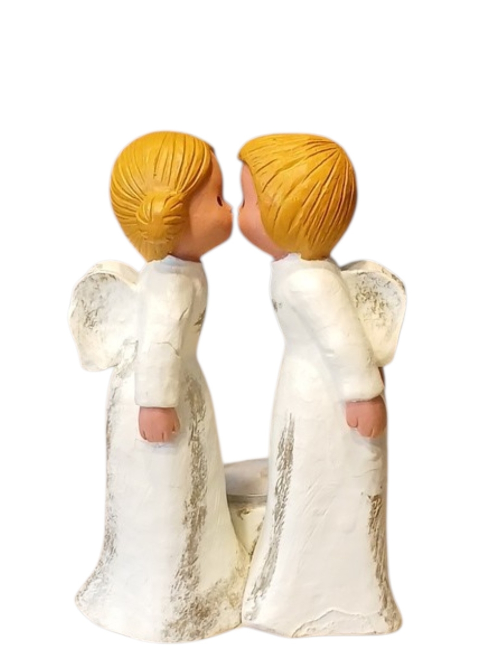 Vintage Kissing Angels Tea Light Holder